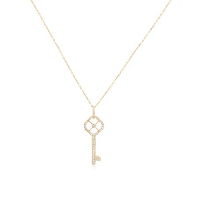 The Lovery Diamond Key Necklace In Blue