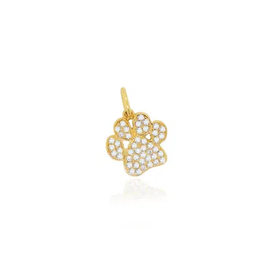 The Lovery Diamond Paw Charm In Blue