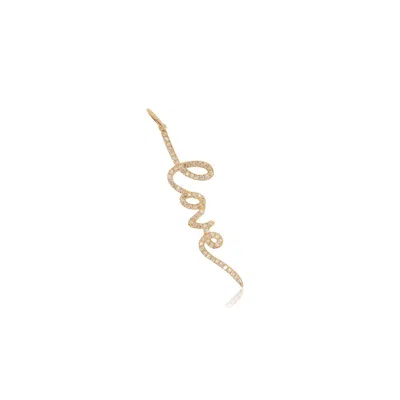 The Lovery Diamond Script Love Charm In Gold