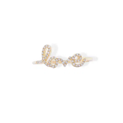 The Lovery Diamond Script Love Ring