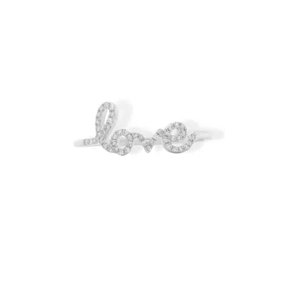 The Lovery Diamond Script Love Ring