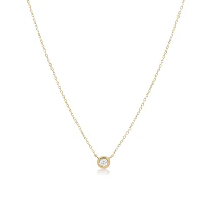 The Lovery Diamond Single Bezel Necklace In Blue