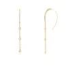 The Lovery Diamond Station Chain Dangle Earrings In Blue