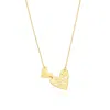The Lovery Double Woven Heart Necklace In Multi