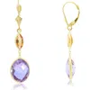 The Lovery Fine Jewelry Amethyst And Citrine Drop Dangle Earrings In Purple