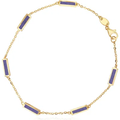 The Lovery Fine Jewelry Amethyst Bar Chain Bracelet In Purple