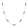 The Lovery Fine Jewelry Amethyst Bar Chain Necklace In Purple