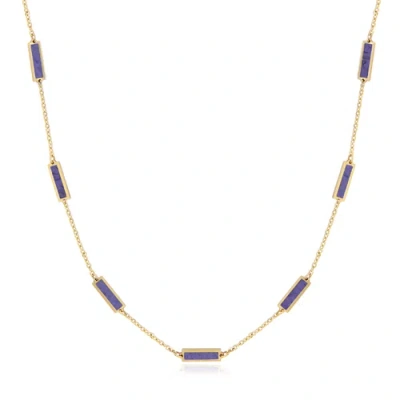 The Lovery Fine Jewelry Amethyst Bar Chain Necklace In Purple
