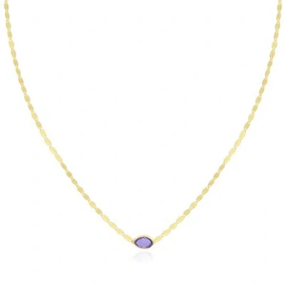 The Lovery Fine Jewelry Amethyst Disco Necklace In Purple