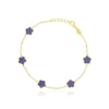 The Lovery Fine Jewelry Amethyst Flower Bracelet In Purple