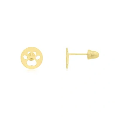 The Lovery Fine Jewelry Baby Cut Out Paw Screw Back Stud Earrings In Gold