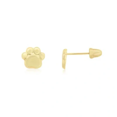 The Lovery Fine Jewelry Baby Paw Screw Back Stud Earrings In Gold