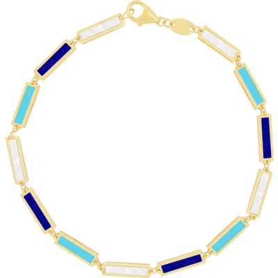 The Lovery Fine Jewelry Blue Mixed Bar Bracelet