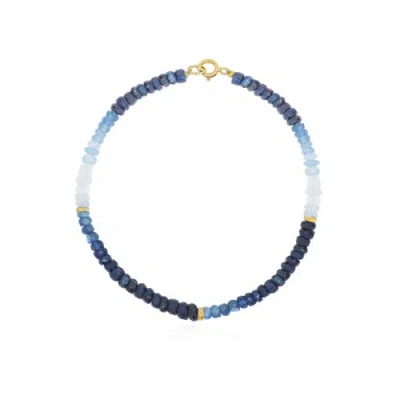 The Lovery Fine Jewelry Blue Sapphire Ombre Bead Bracelet