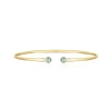 The Lovery Fine Jewelry Blue Topaz Open Cuff Bangle In Blue