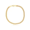 The Lovery Fine Jewelry Braided Matte Herringbone Bracelet In Gold