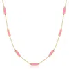 The Lovery Fine Jewelry Bubblegum Pink Bar Chain Necklace In Pink