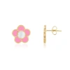 The Lovery Fine Jewelry Bubblegum Pink Daisy Stud Earrings In Pink