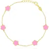 The Lovery Fine Jewelry Bubblegum Pink Flower Bracelet In Pink