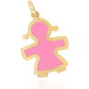 The Lovery Fine Jewelry Bubblegum Pink Girl Charm In Pink
