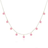 The Lovery Fine Jewelry Bubblegum Pink Star Dangle Necklace In Pink