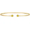 The Lovery Fine Jewelry Citrine Open Cuff Bangle In Yellow