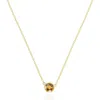 The Lovery Fine Jewelry Citrine Single Bezel Necklace In Yellow