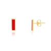 The Lovery Fine Jewelry Coral Bar Stud Earrings In Orange