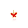 The Lovery Fine Jewelry Coral Butterfly Charm In Orange