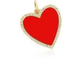 The Lovery Fine Jewelry Coral Diamond Halo Heart Charm In Orange