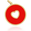 The Lovery Fine Jewelry Coral Donut Heart Charm In Orange