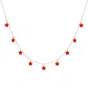 The Lovery Fine Jewelry Coral Star Dangle Necklace In Orange