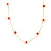 The Lovery Fine Jewelry Coral Star Station Necklace In Gold