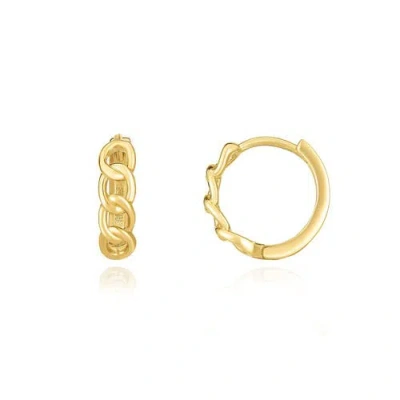 The Lovery Fine Jewelry Curb Huggie Hoop Earrings In Gold