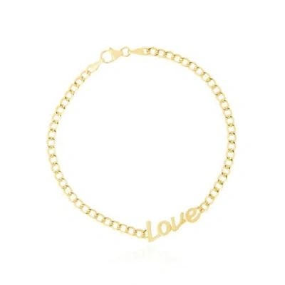 The Lovery Fine Jewelry Curb Love Bracelet In Gold