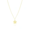 The Lovery Fine Jewelry Cutout Star Link Necklace In Gold