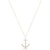 The Lovery Fine Jewelry Diamond Anchor Necklace In Gold