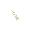 The Lovery Fine Jewelry Diamond Block Love Charm In Gold