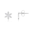 The Lovery Fine Jewelry Diamond Flower Stud Earrings In Metallic