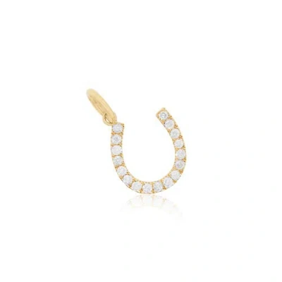 The Lovery Fine Jewelry Diamond Horseshoe Charm In Gold