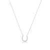 The Lovery Fine Jewelry Diamond Horseshoe Necklace In White