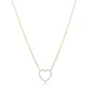 The Lovery Fine Jewelry Diamond Open Heart Necklace In Gold