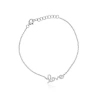 The Lovery Fine Jewelry Diamond Script Love Bracelet In Metallic