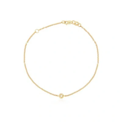 The Lovery Fine Jewelry Diamond Single Bezel Bracelet In Gold