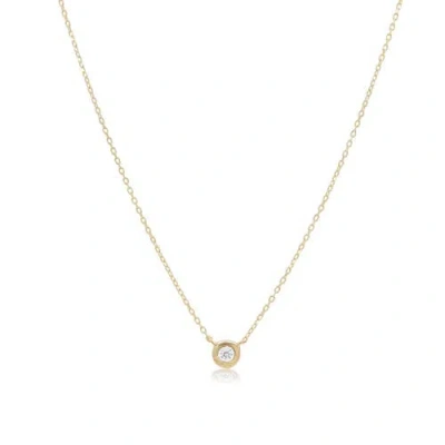 The Lovery Fine Jewelry Diamond Single Bezel Necklace In Gold