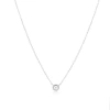 The Lovery Fine Jewelry Diamond Single Bezel Necklace In Metallic