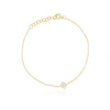 The Lovery Fine Jewelry Diamond Single Clover Bracelet In Gold
