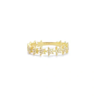 The Lovery Fine Jewelry Diamond Star Band In Gold