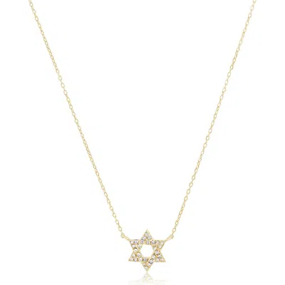 The Lovery Fine Jewelry Diamond Star Of David Necklace In Gold