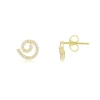 The Lovery Fine Jewelry Diamond Swirl Stud Earrings In Gold